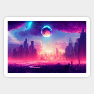 Disco Skyline - best selling Sticker